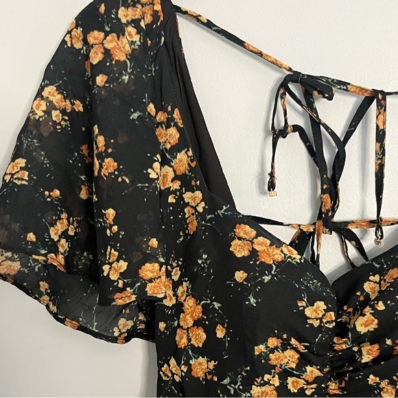 REVOLVE | Exclusive Seven Wonders By Revolve Navy Floral Print Dress - Picture 3 of 9